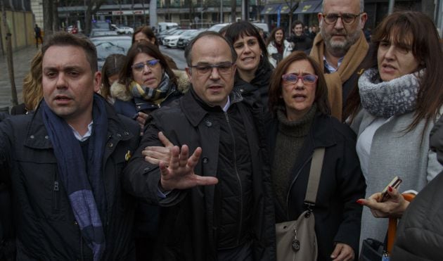 Jordi Turull ayer antes de entrar al Tribunal Supremo