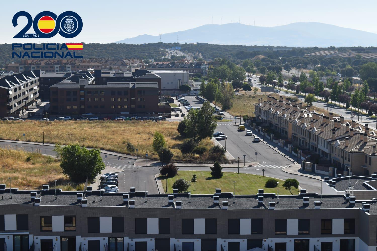 Zona de la ciudad de Ávila donde el detenido provocó el incendio./Policía Nacional