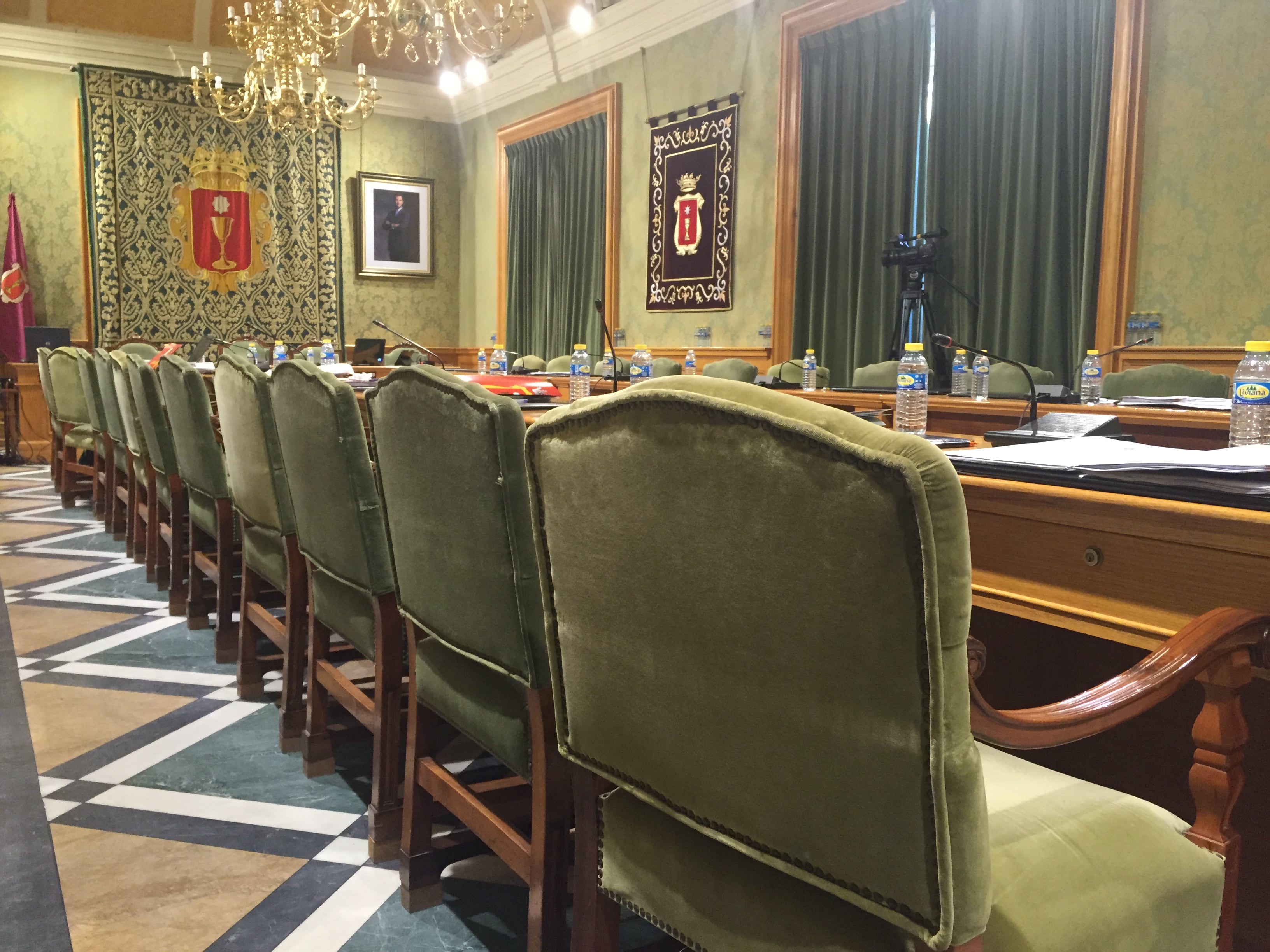 El salón de plenos del Ayuntamiento de Cuenca