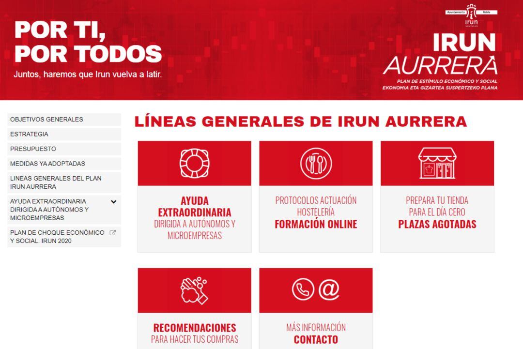 Página web del Ayuntamiento de Irun, Irun Aurrera