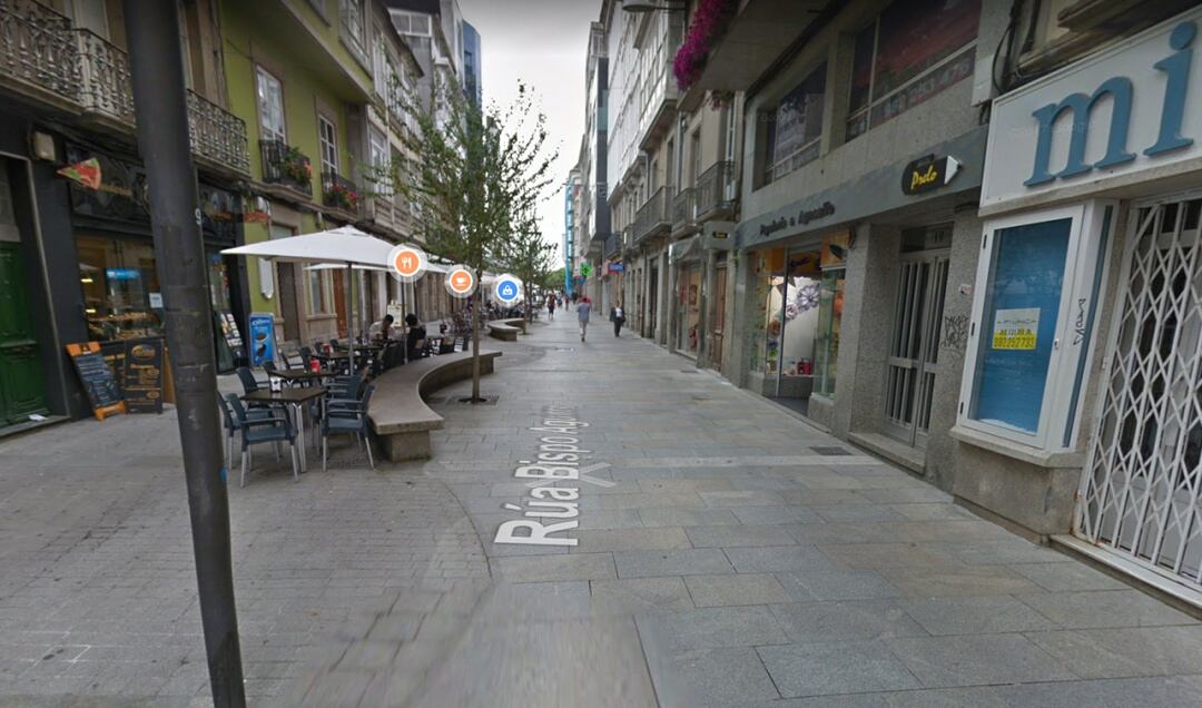 Imagen de la rúa Bispo Aguirre en Lugo.