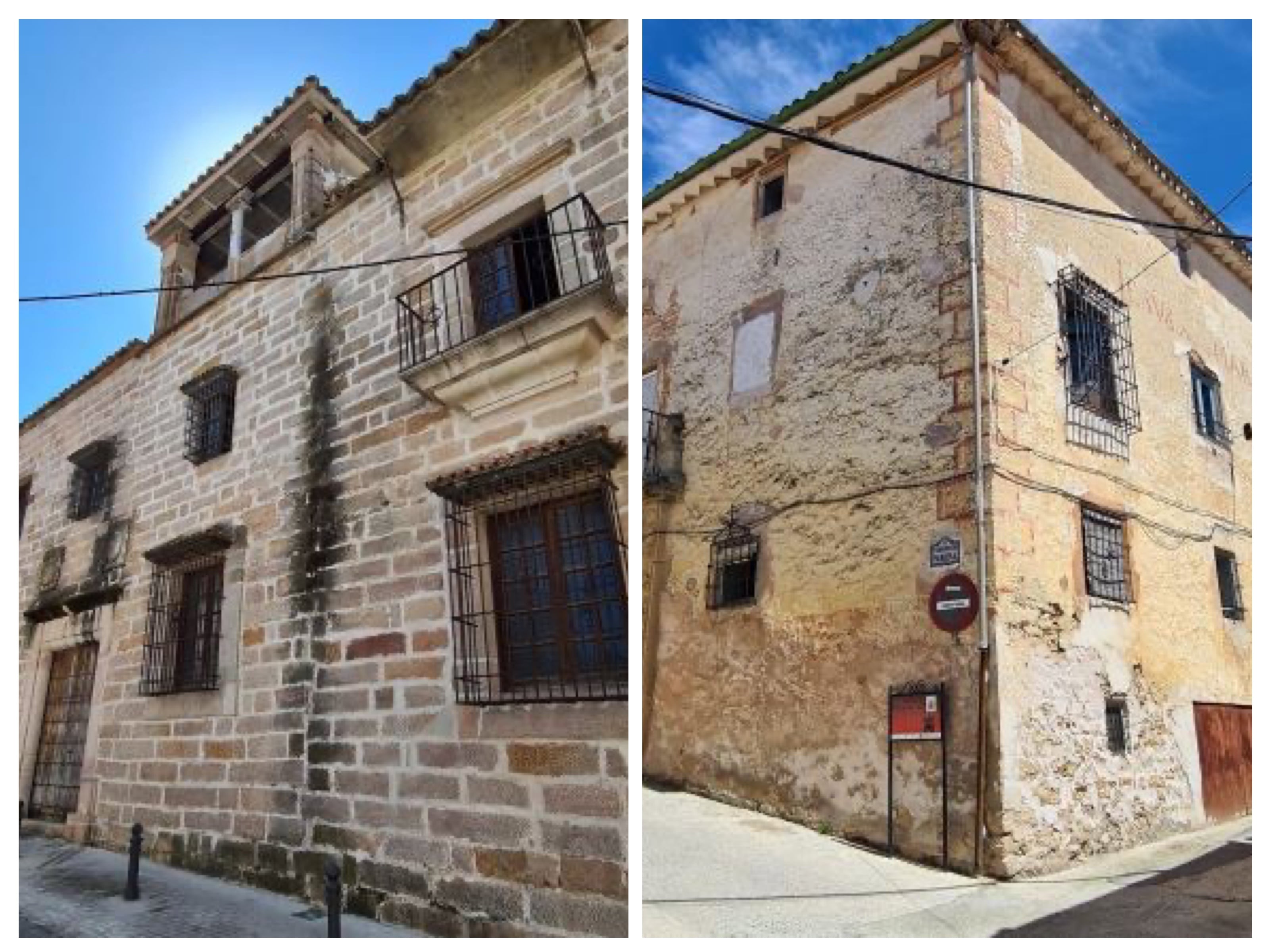 De izquierda a derecha, Palacio de Zambrana en Linares y Casa Federico Parera en Castillo de Locubín.