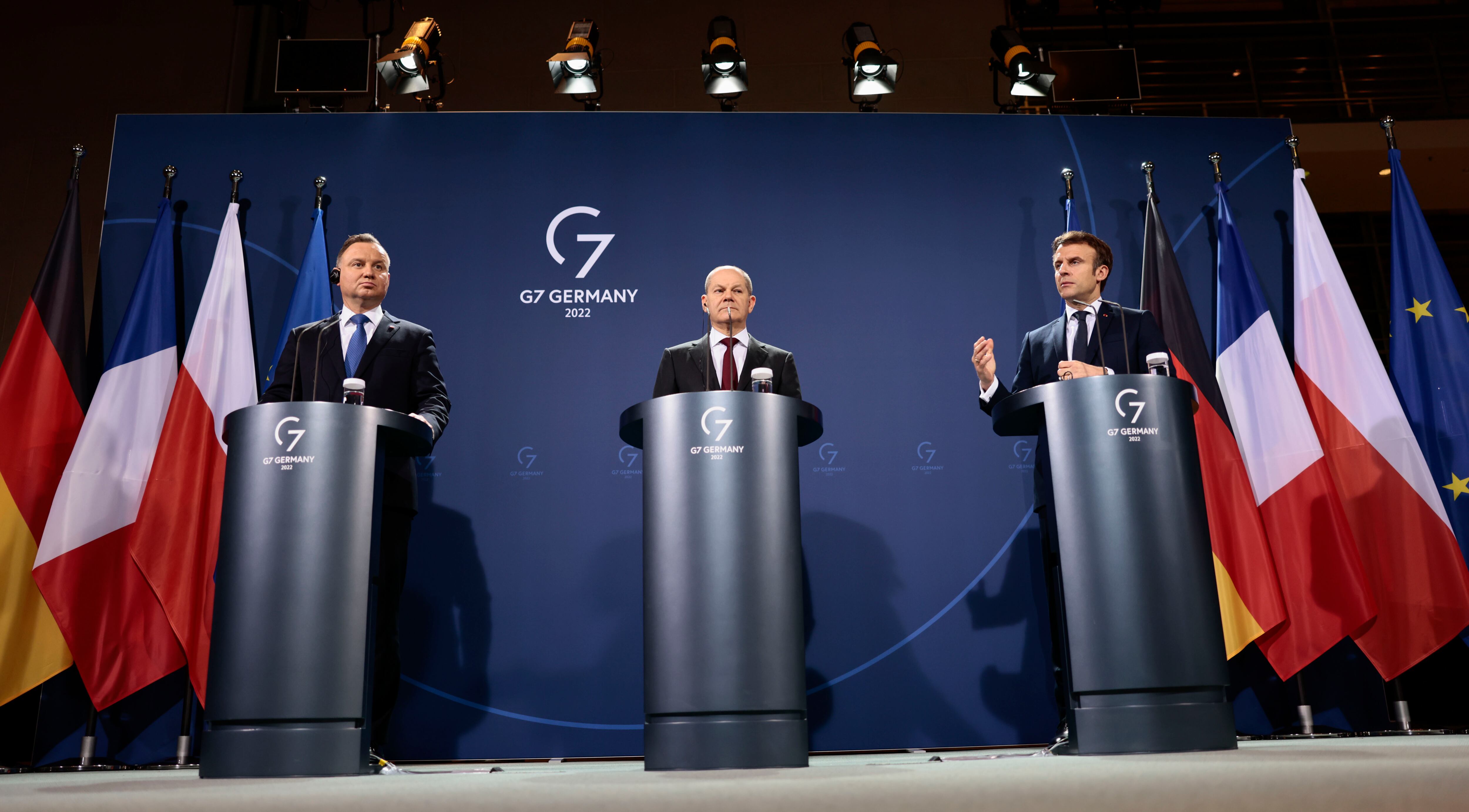 Scholz, Macron y Duda, en una foto de archivo.