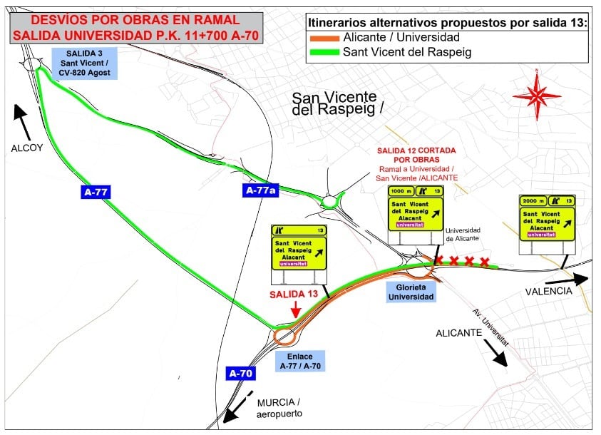 Imagen del proyecto de mejora del acceso a la Universidad de Alicante