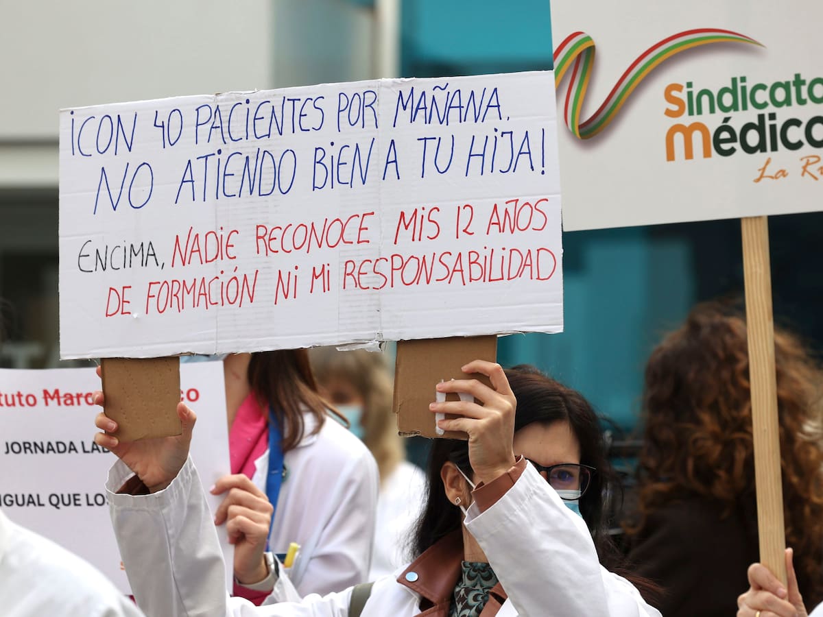 Los médicos cifran en 1.500 consultas y pruebas canceladas al día durante la huelga en La Rioja (20/03/2026)