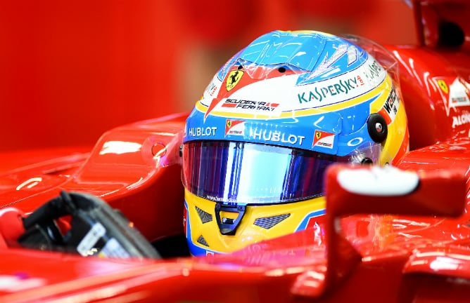 Alonso, justo antes de salir a pista