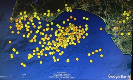 Actividad Sísmica en 2020 en el Golfo de Cádiz.