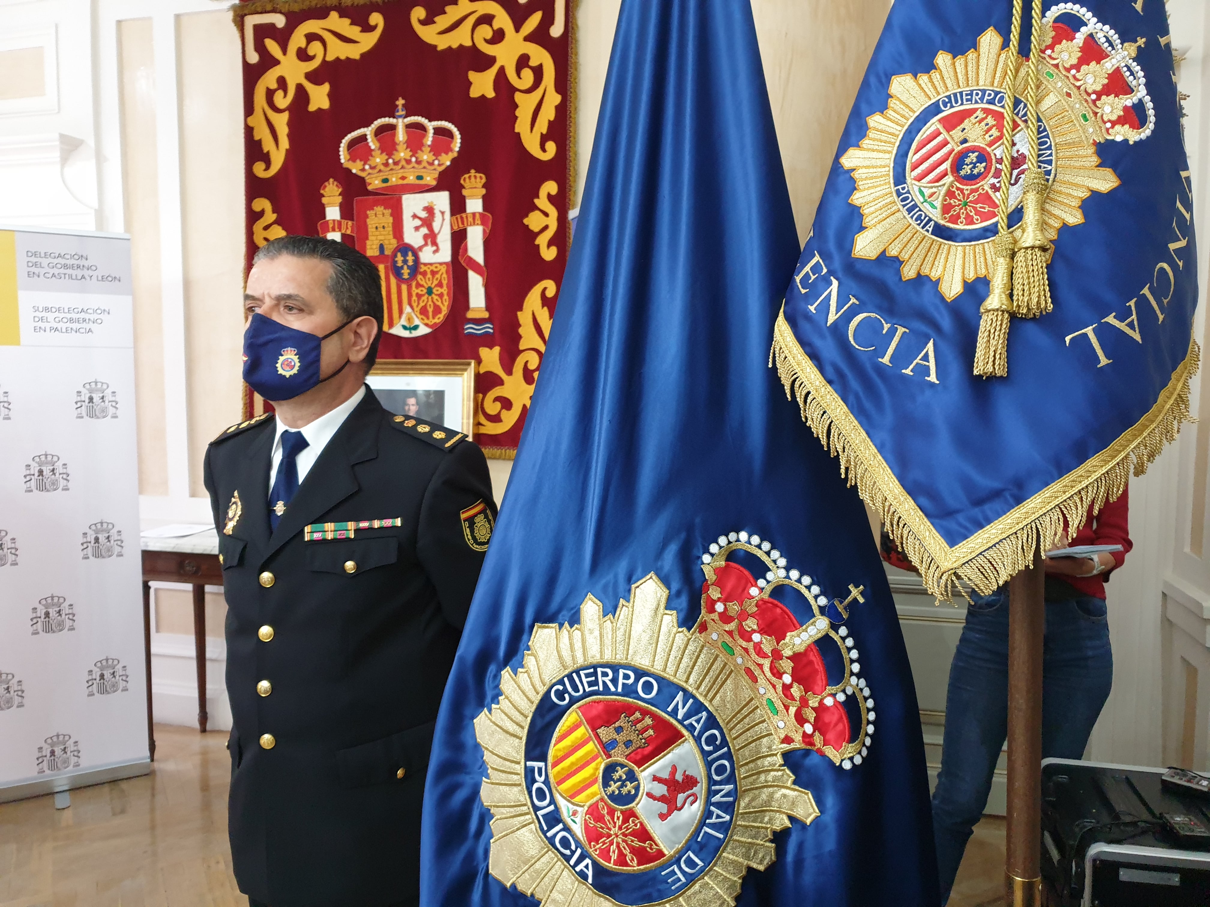 Honorio Pérez Pablos durante su toma de posesión como Comisario Provincial de la Policía Nacional en Palencia