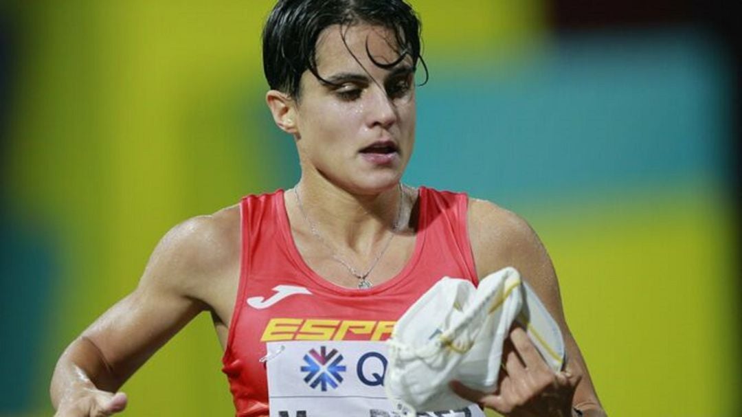 María Pérez en el Mundial de Atletismo en Doha