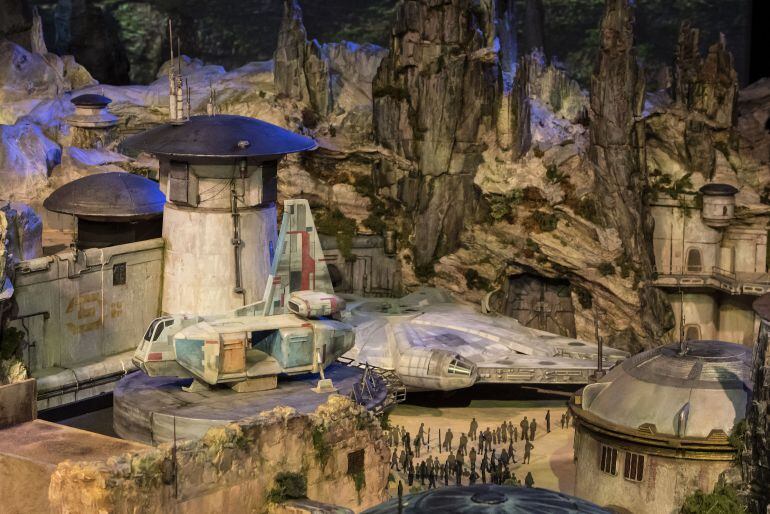 Imagen de la maqueta del futuro parque temático de Star Wars.