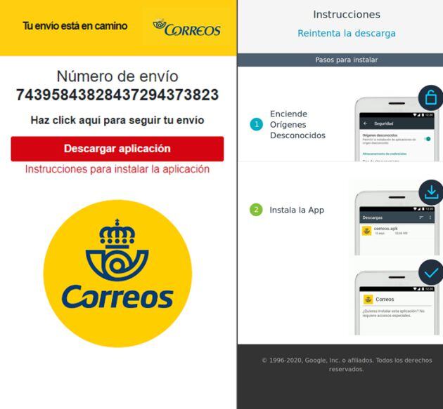 Los responsables del ataque te pedirán que te descargues una app.