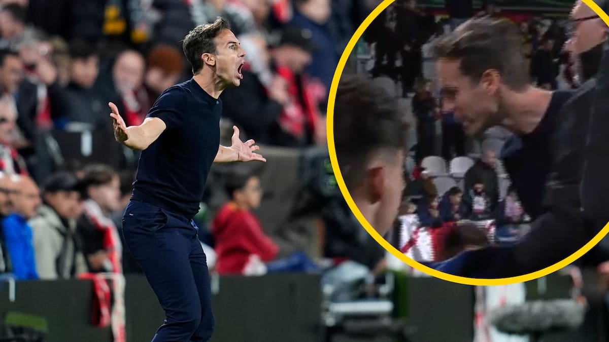 Iñigo Pérez abandona Vallecas sin pasar por rueda de prensa: el entrenador tuvo una fuerte discusión con Balliu durante el partido