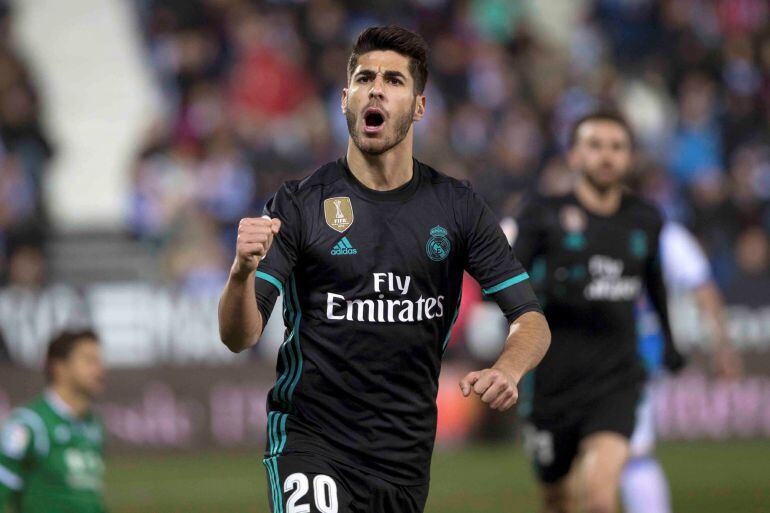 Asensio celebra el único gol del partido