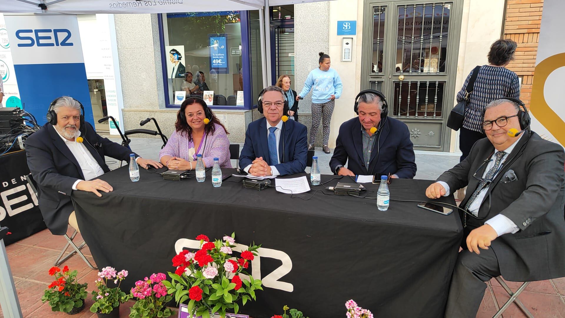 Rafael Carretero, Encarnación Aguilar, Salomón Hachuel, Manuel Ibáñez y Francisco Eguía