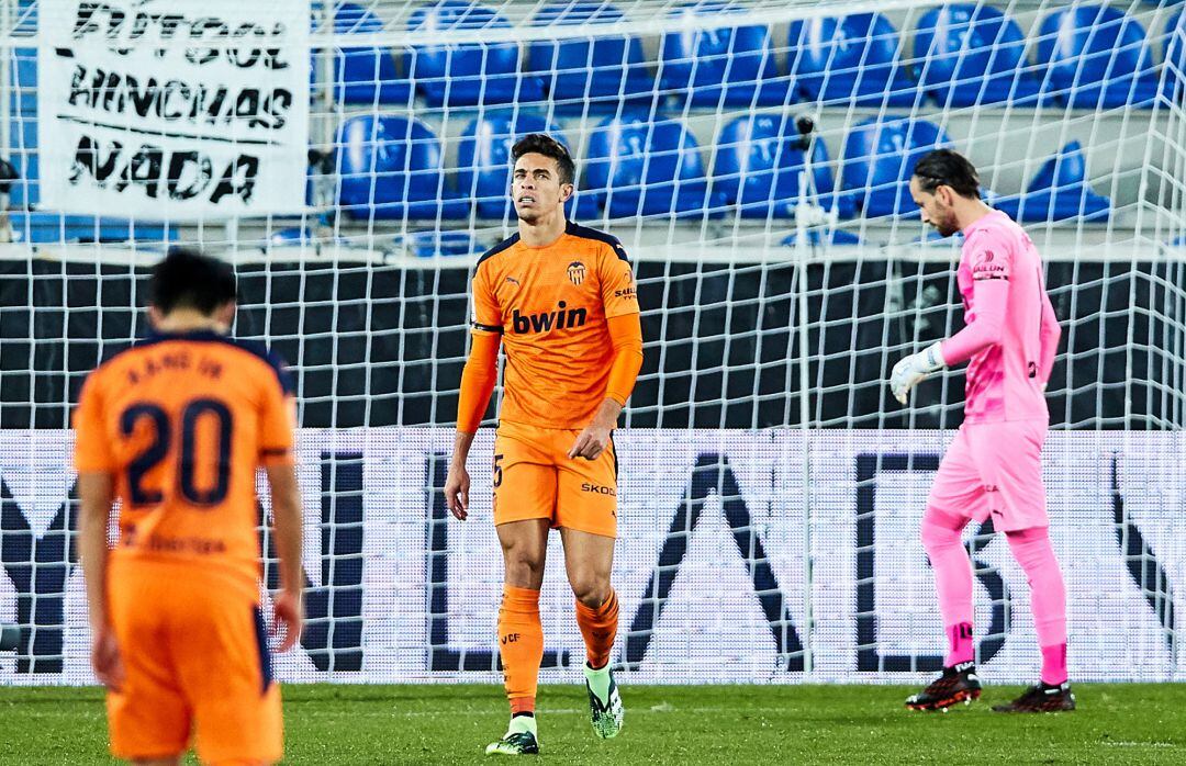 Gabriel Paulista of Valencia CF during the Spanish league, La Liga Santander, football match played between Deportivo Alaves and Valencia CF at Mendizorroza stadium on November 22, 2020 in Vitoria, Spain.
