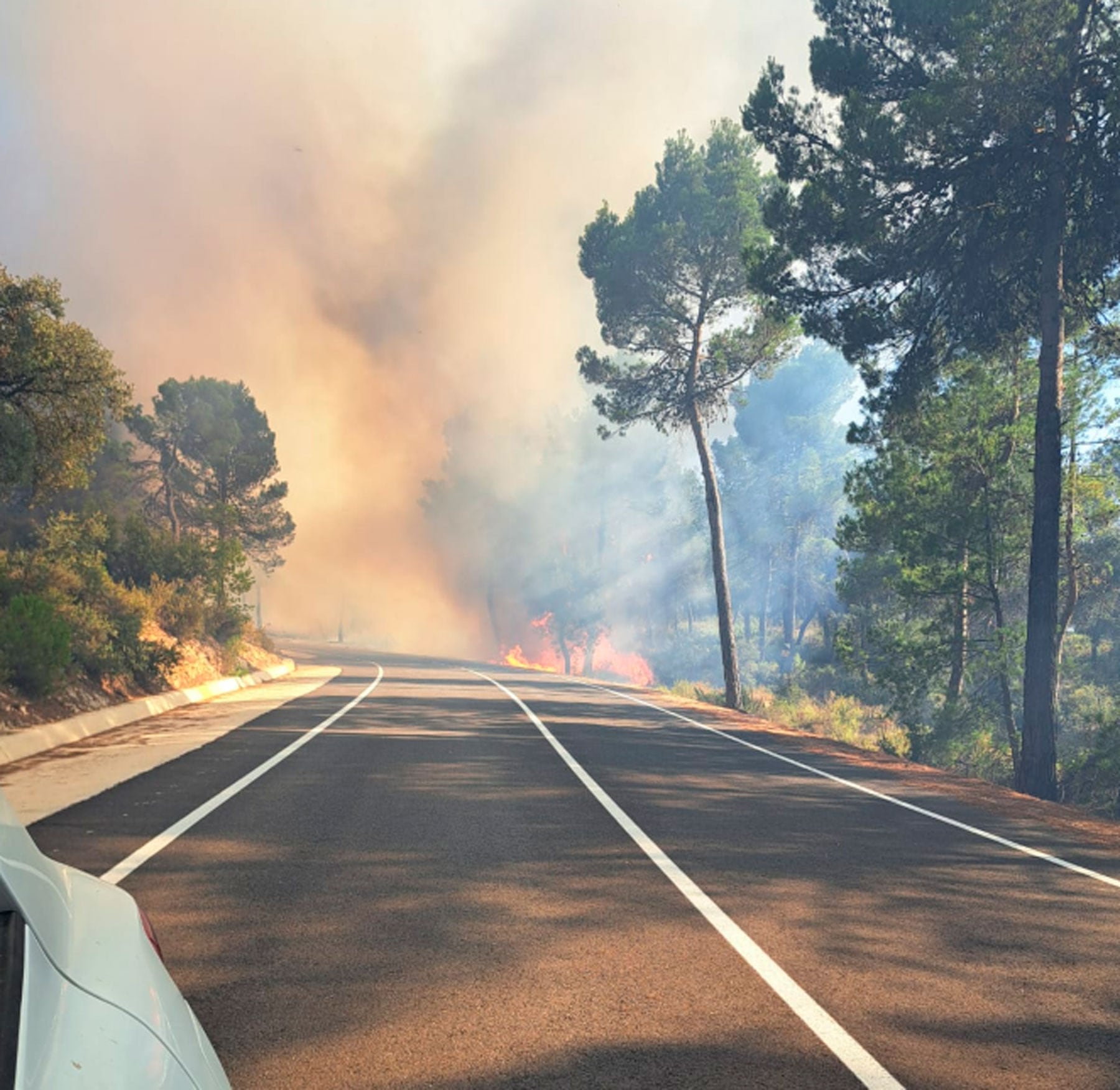 Imagen del incendio que circula por las redes sociales