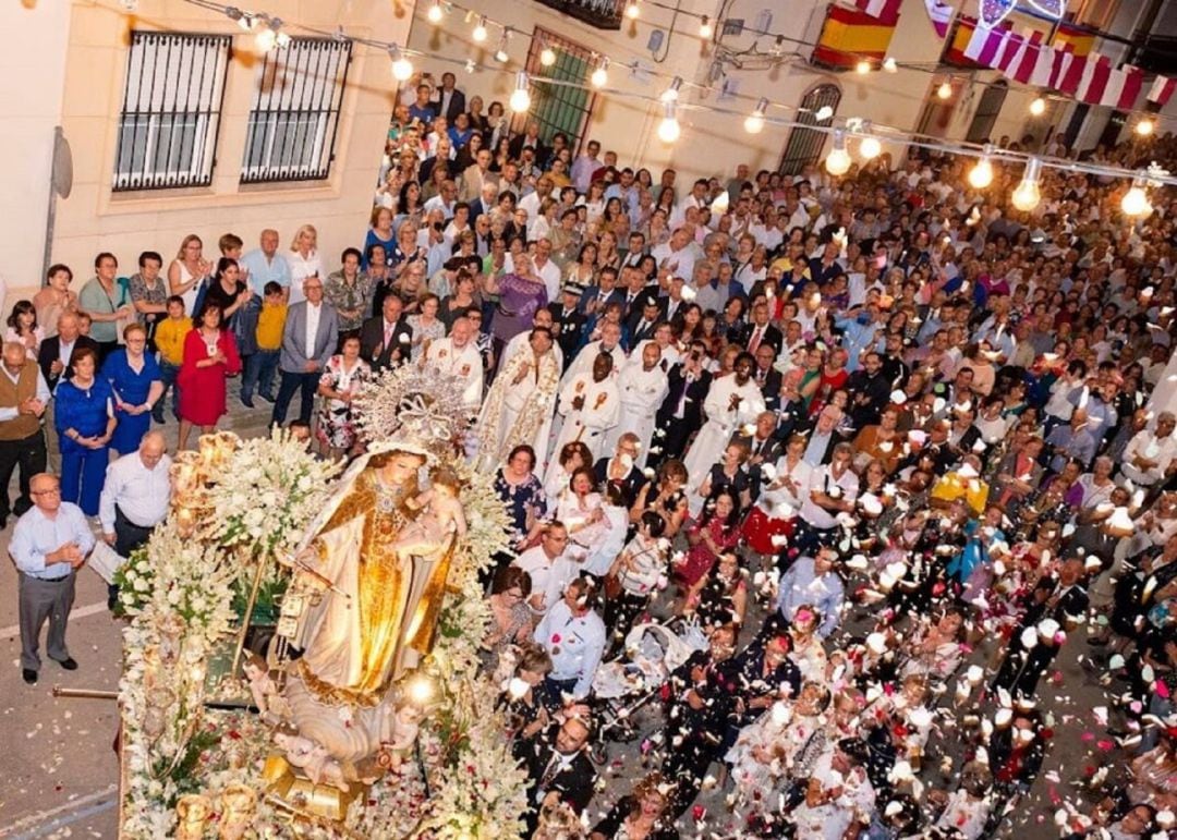 Procesión de la Virgen de las Mercedes antes de la pandemia