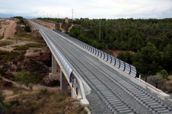 Tram del corredor al seu pas per Vandellós.