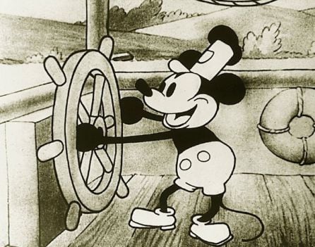 Primer largometraje en el que se estreno Mickey, &quot;Steambote Willie&quot;