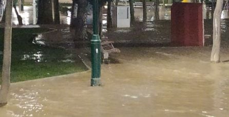 Imagen del parque inundado