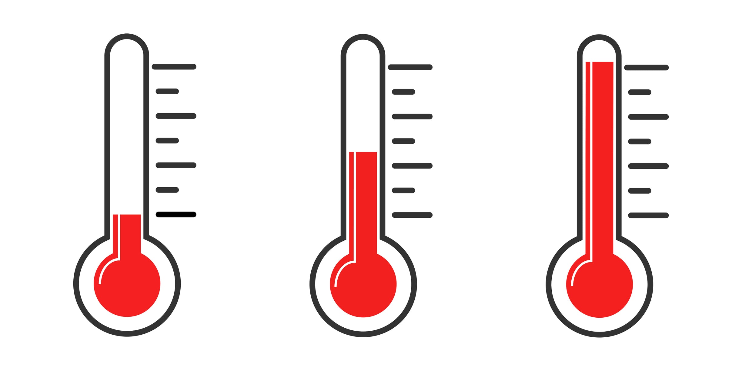 Thermometer icon. Temperature measuring instrument illustration symbol. Sign growth mercury vector.
