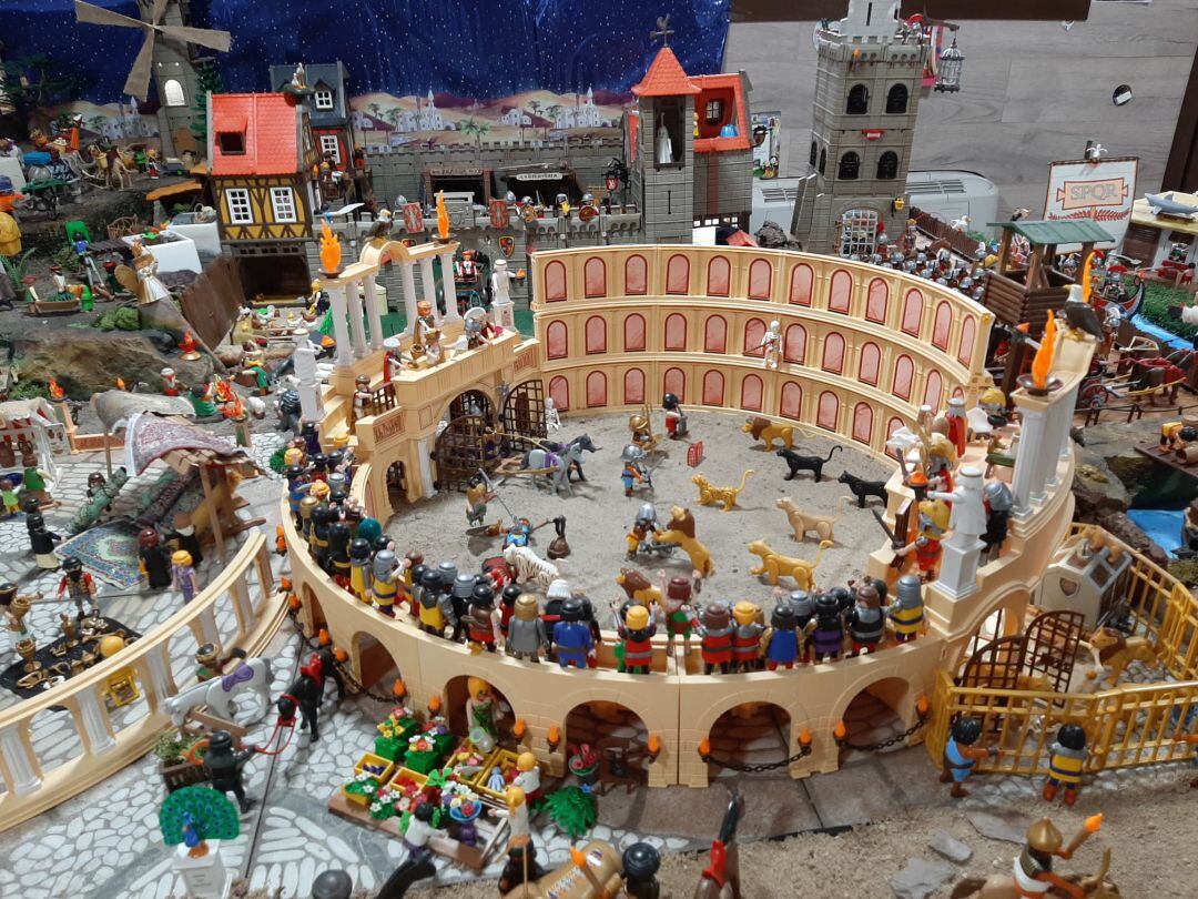 Recreación del belén realizada con Playmobil que ha obtenido el premio al belén más original