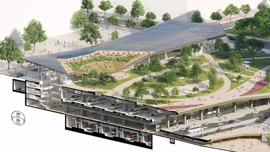 Recreació de la futura estació de La Sagrera