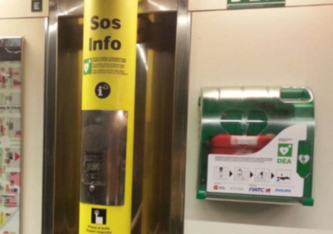 Desfibril·lador al metro