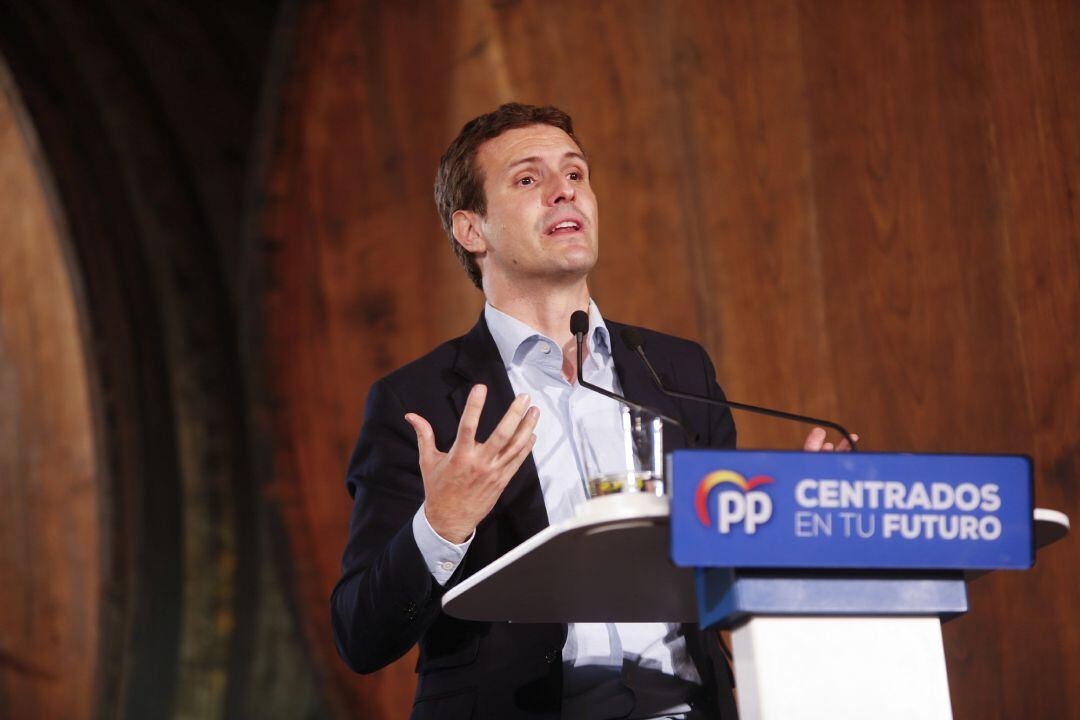 Pablo Casado durante su intervención