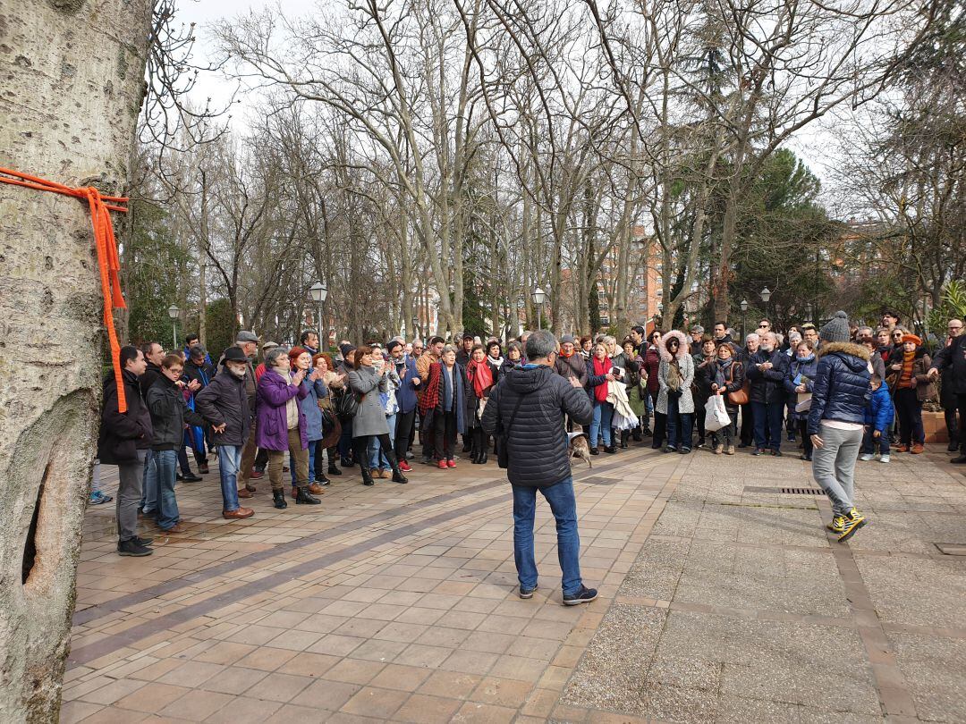 Movilización en el parque de Los Jardinillos de Palencia
