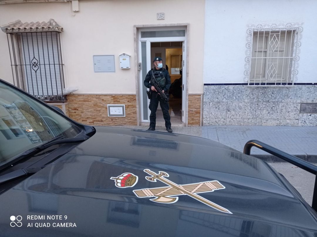 Uno de los registros de la Guardia Civil