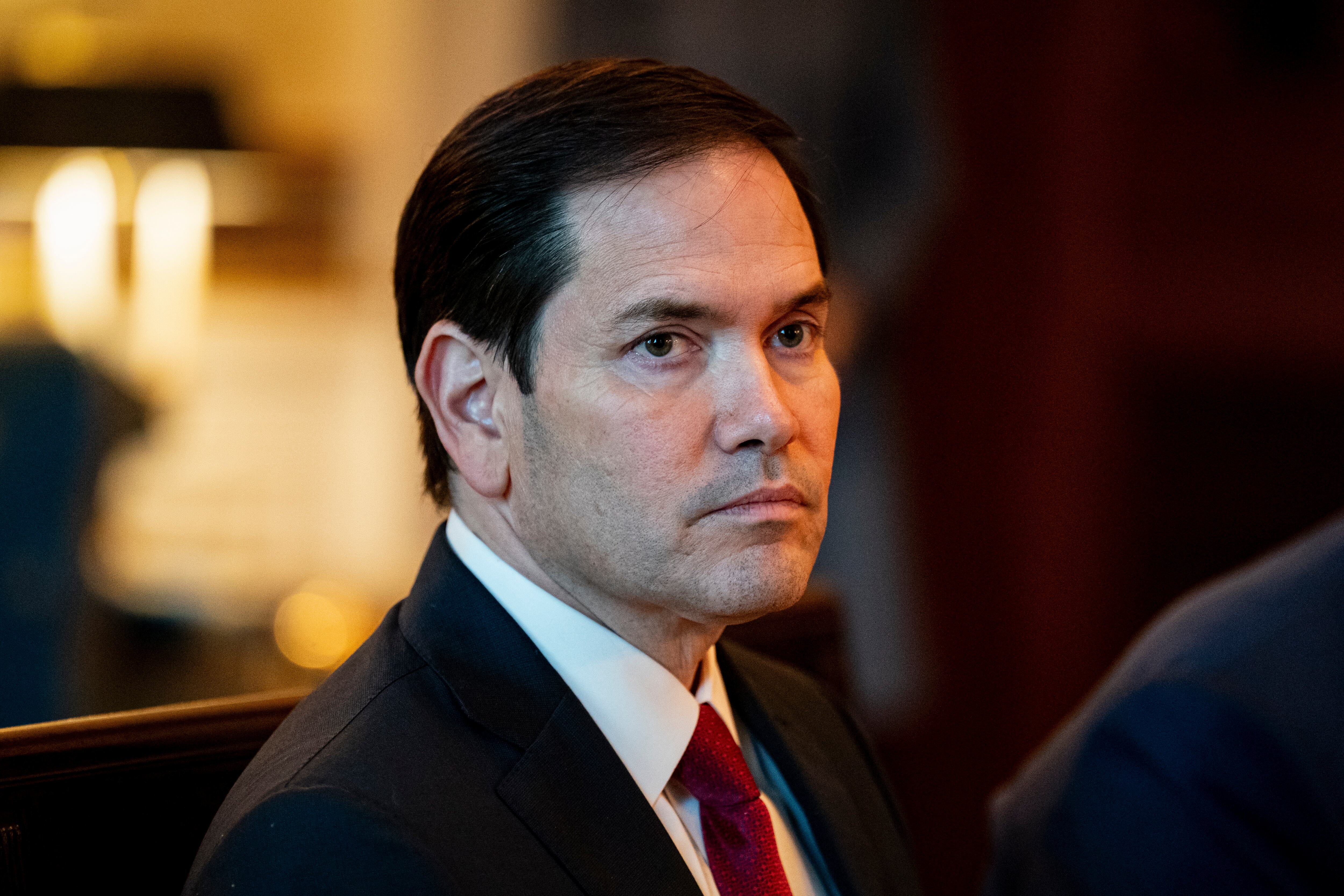 Marco Rubio, secretario de Estado de EEUU, asiste a una cena con el presidente de EEUU, Donald Trump, y el primer ministro israelí, Benjamin Netanyahu.