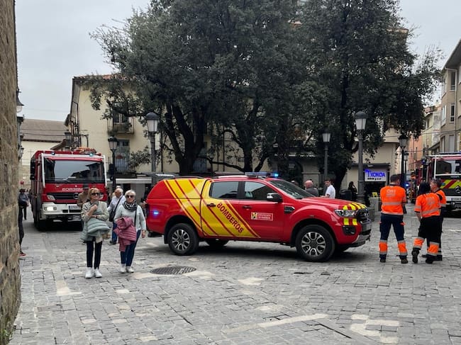 La plaza de Lacadena también tuvo que ser desalojada