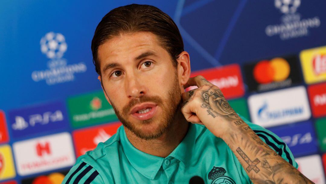 Sergio Ramos, en la rueda de prensa previa al partido entre el Real Madrid y el Galatasaray en la Champions.