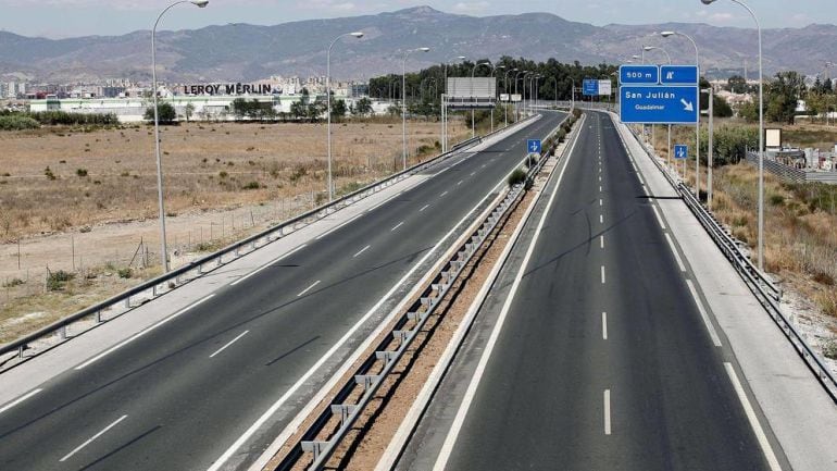 La autovía A-7 en el acceso a la capital malagueña