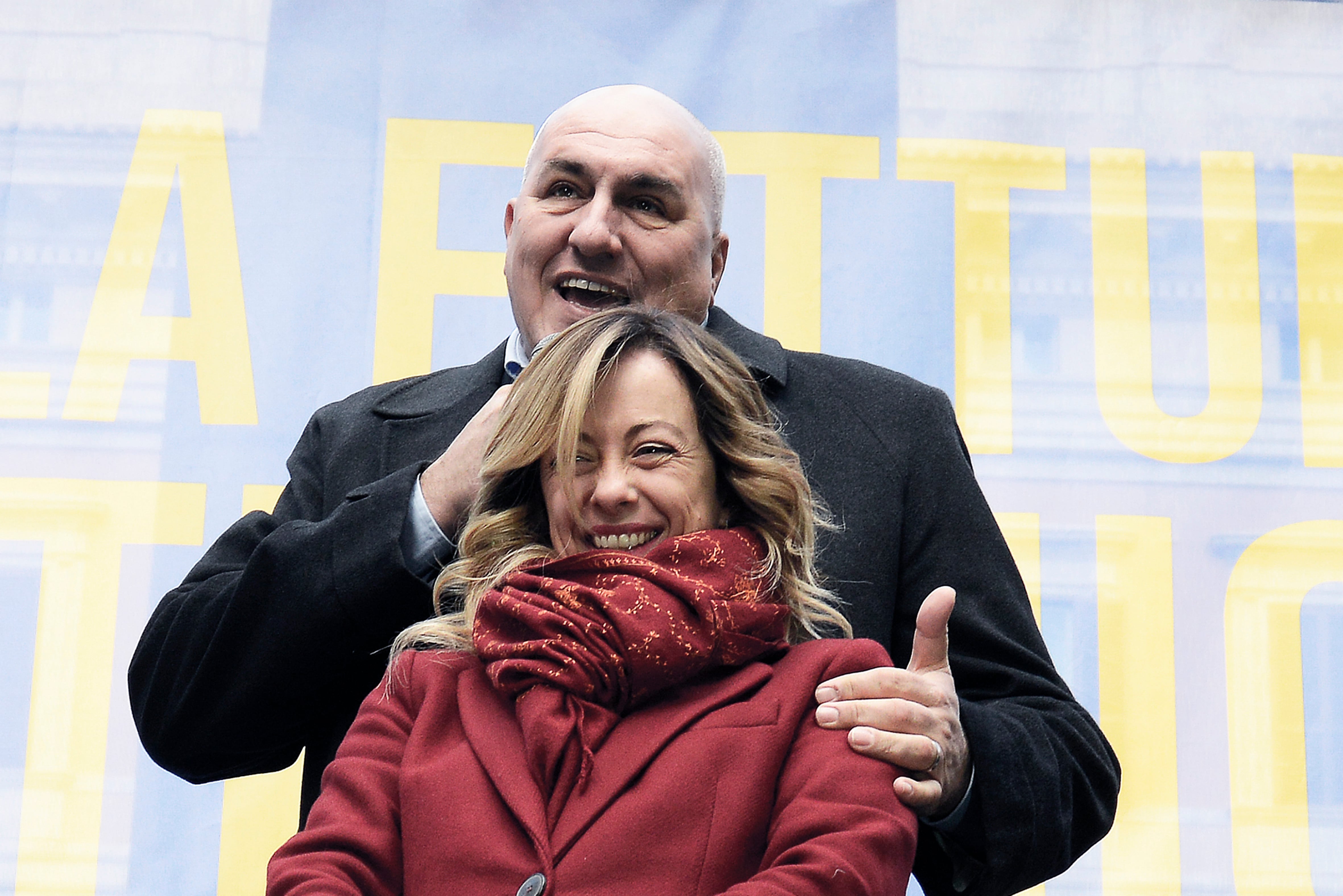 Giorgia Meloni y Guido Crosetto en una foto de archivo de 2018