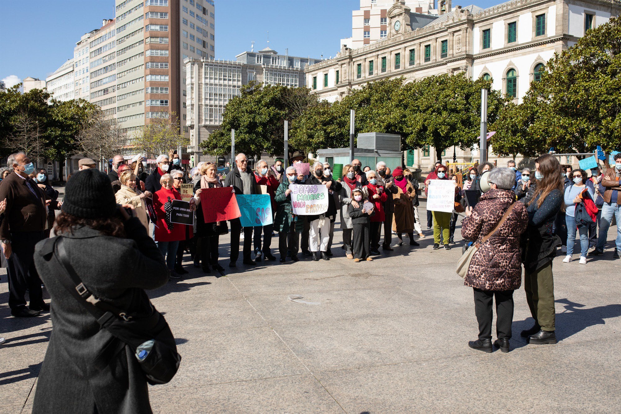 Imágenes de la concentración de este domingo en A Coruña