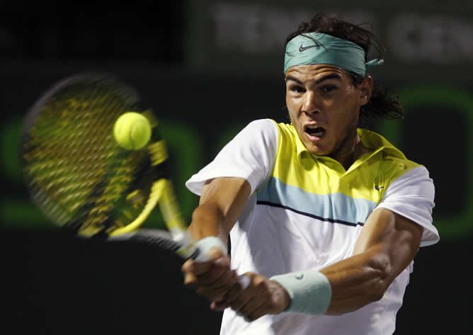 Nadal durante su partido ante Gabashvili