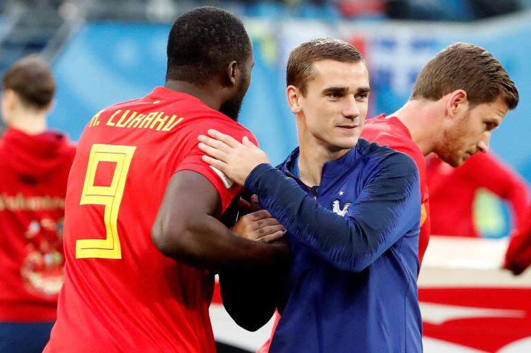 Griezmann y Lukaku en la semifinal de San Peterburgo