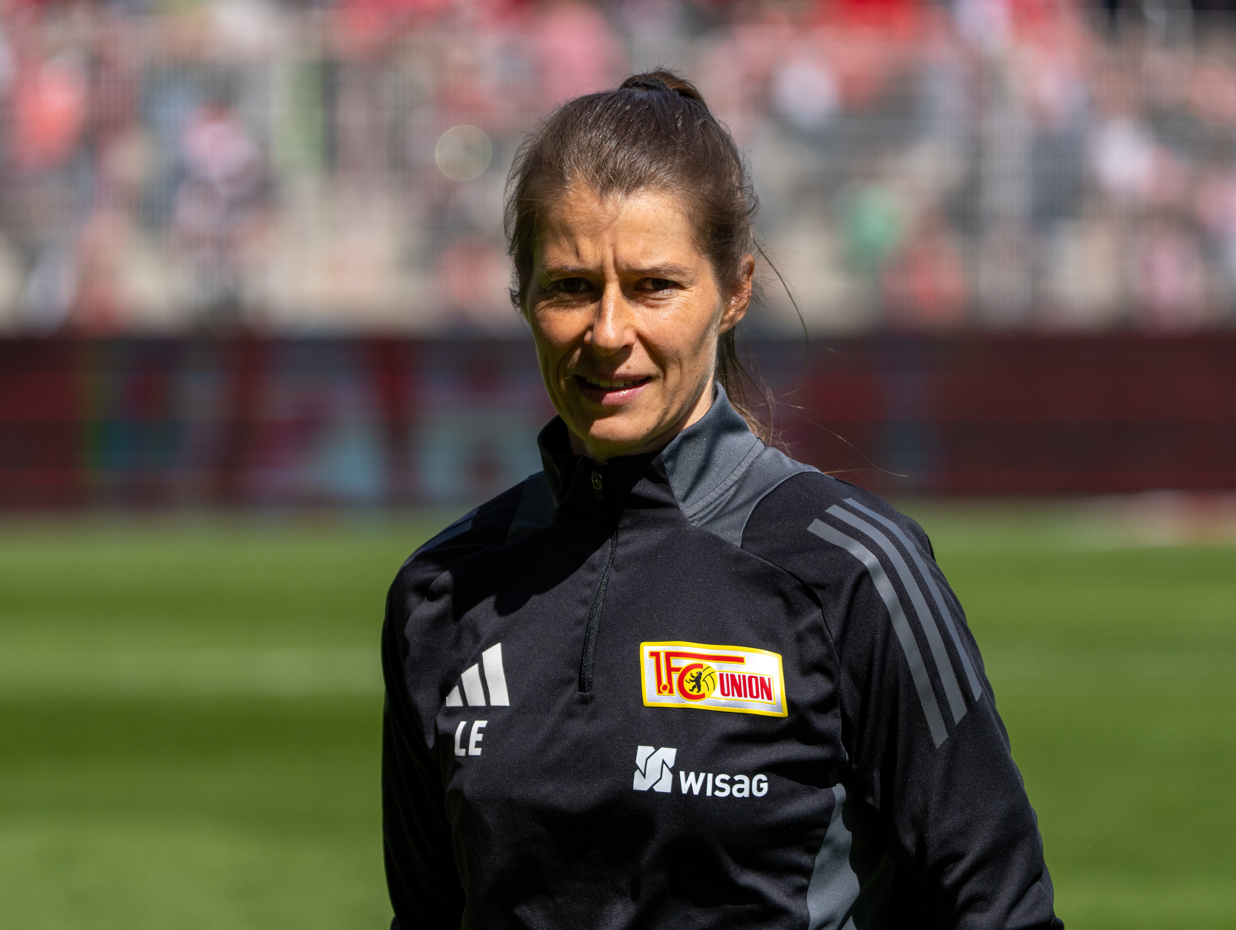 Marie-Louise Eta durante un partido del Union Berlín