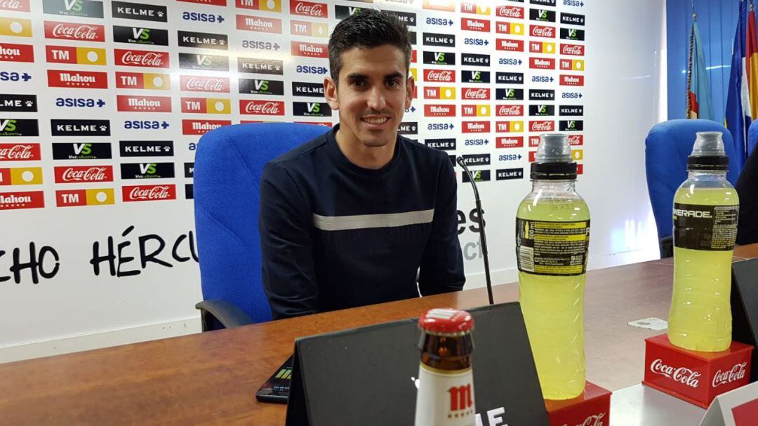 Jesús Alfaro, en la sala de prensa del Rico Pérez