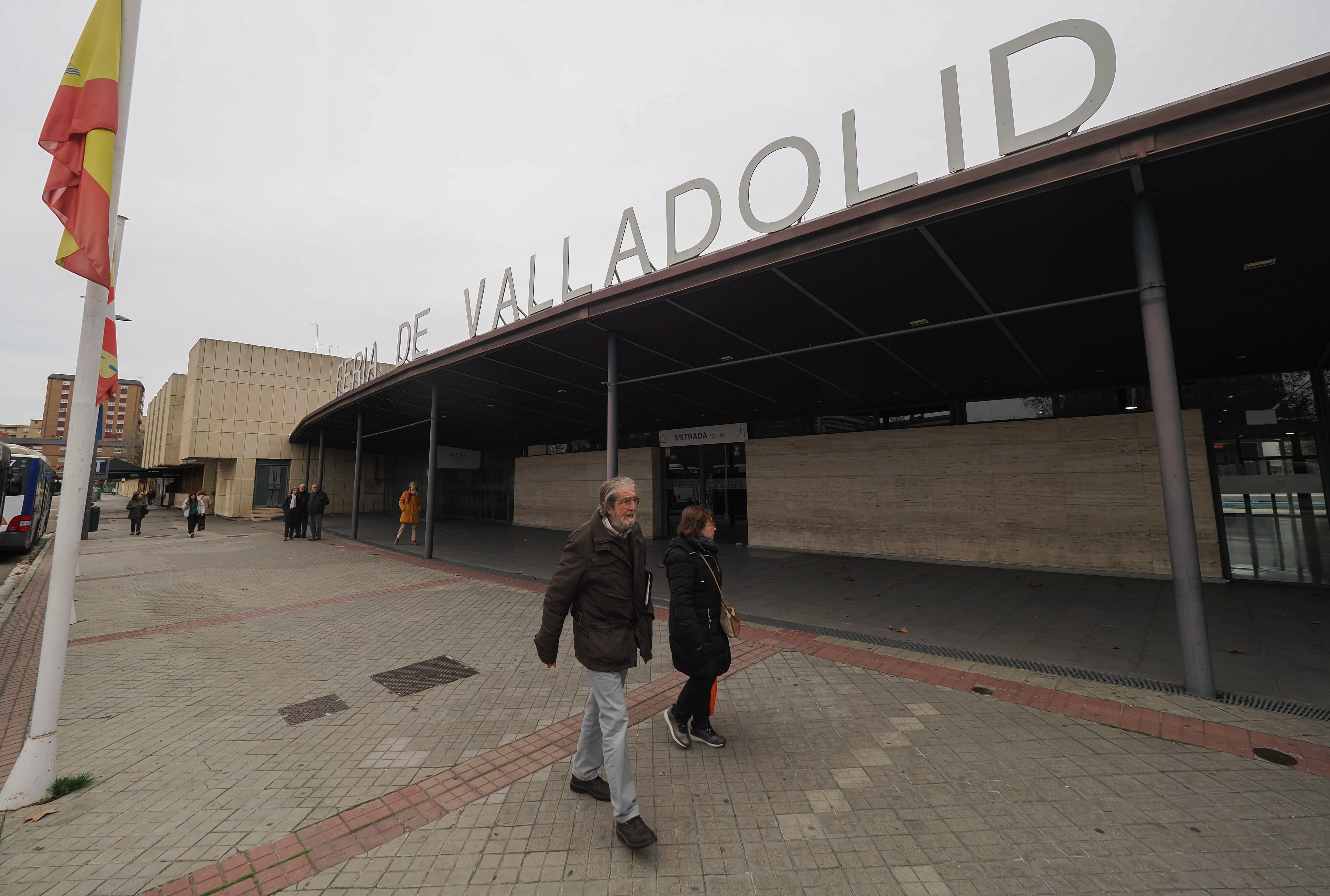 VALLADOLID, 08/02/2024.- Fachada de la Feria de Valladolid, este jueves, un par de días antes de la celebración de los Premios Goya. EFE/ R. García
