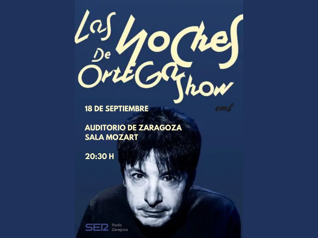 Llega a Zaragoza Las Noches de Ortega el 18 de septiembre.