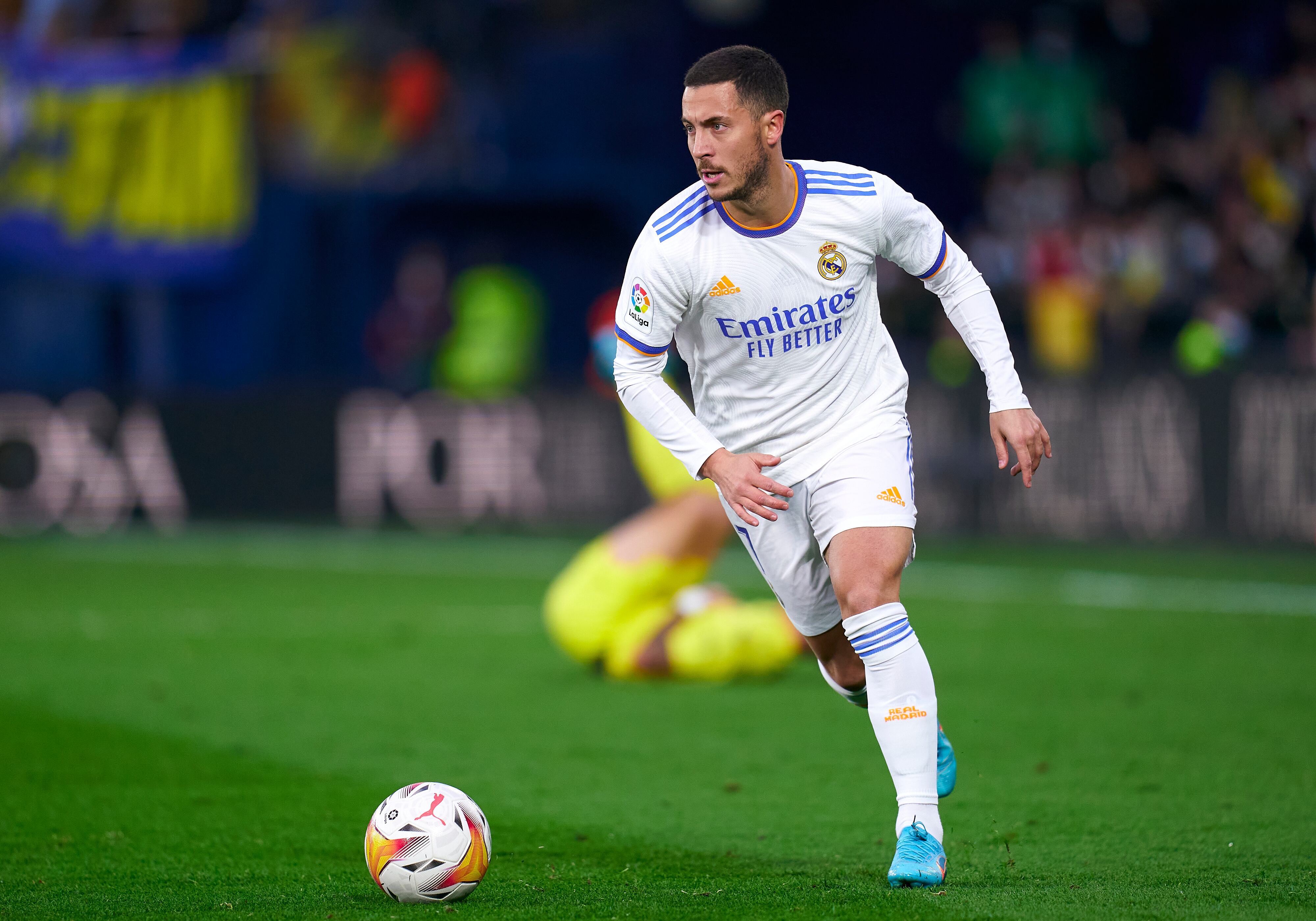 Eden Hazard, futbolista del Real Madrid, en el partido contra el Villarreal CF.