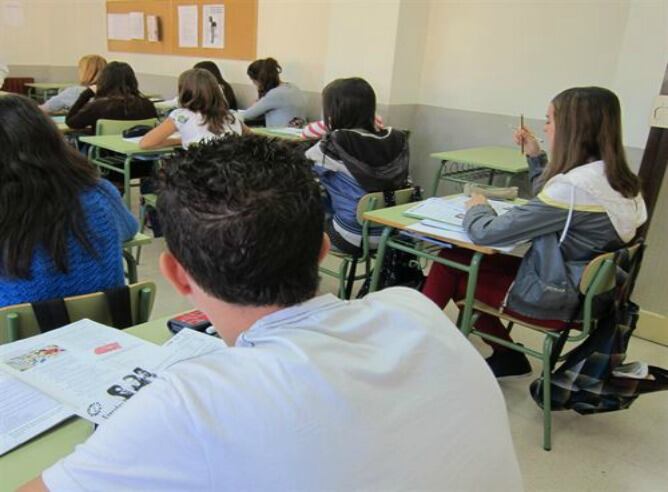 Imagen de un aula canaria