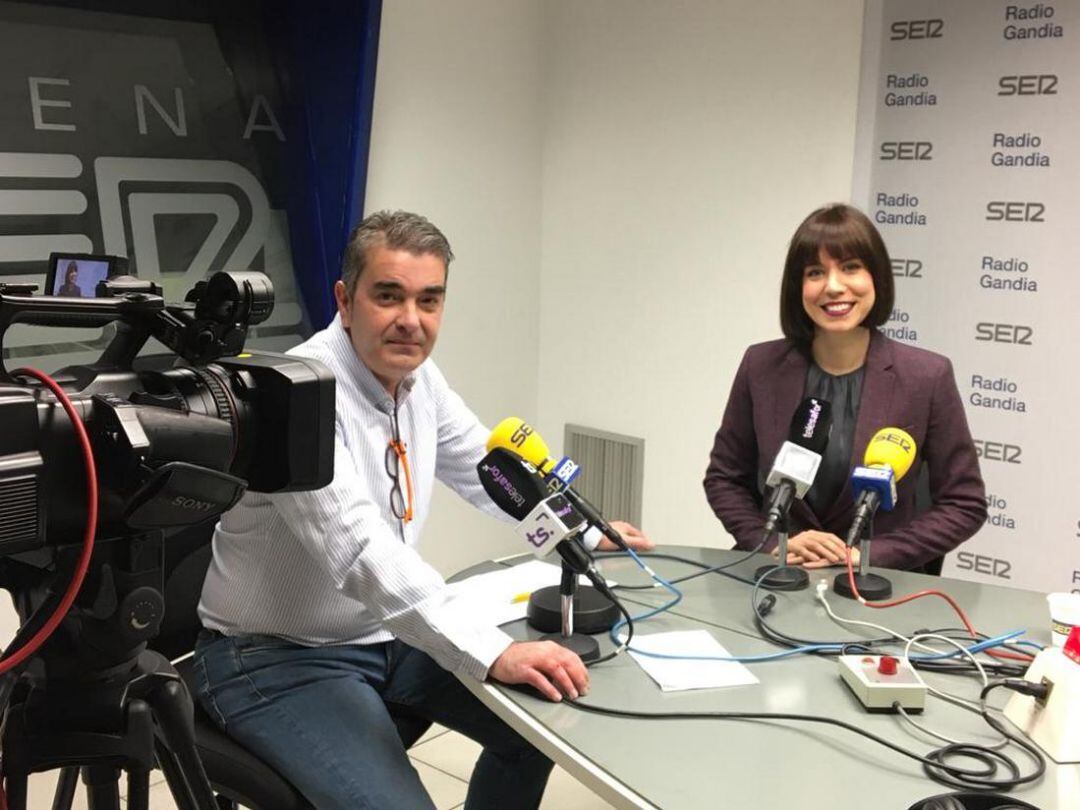 Entrevista de Modesto Ferrer a Diana Morant en Radio Gandia SER 