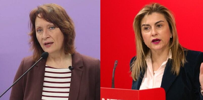 María Marín (Podemos Región de Murcia) y Carmina Fernández (PSRM)