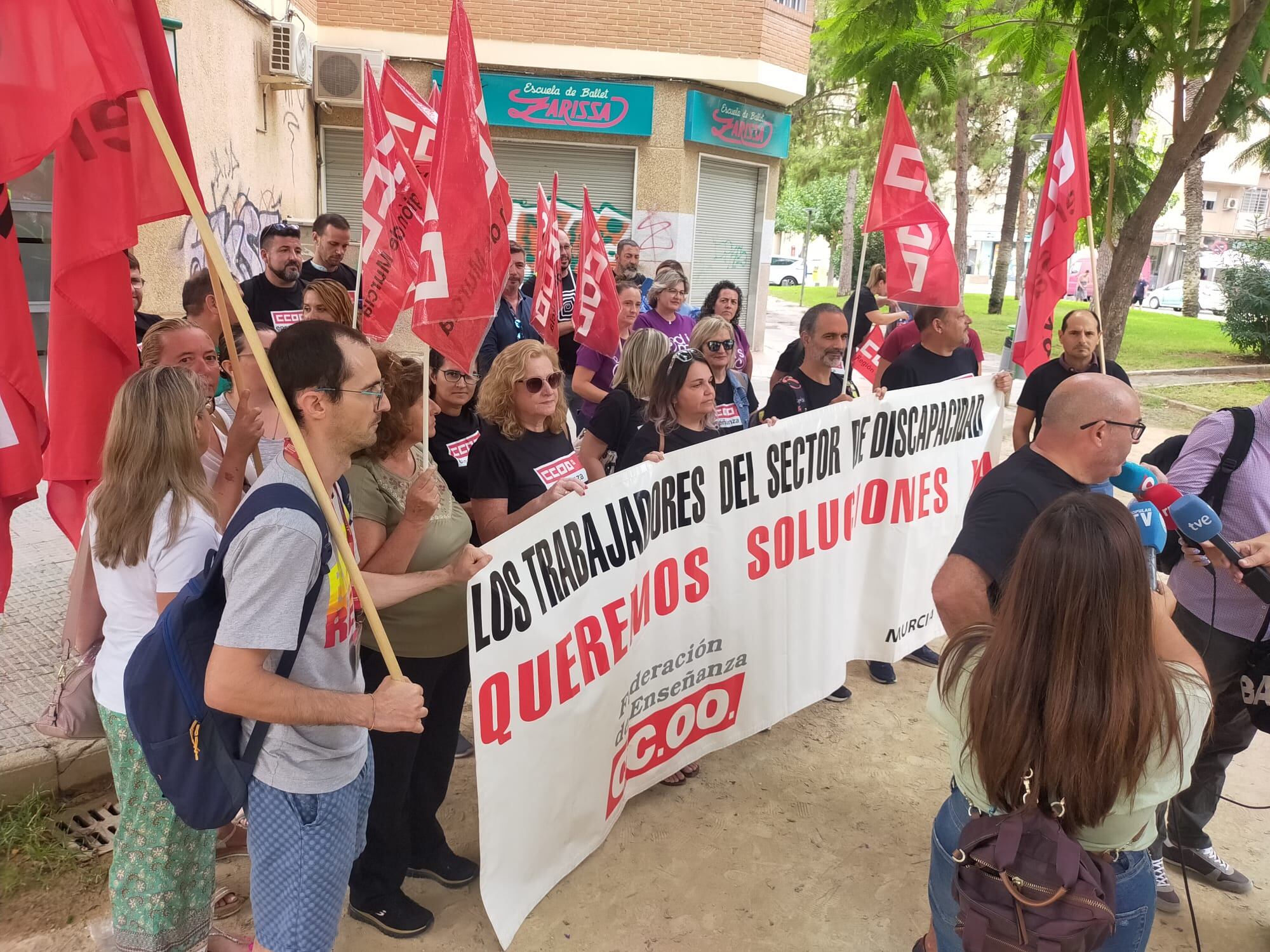 Movilización de CCOO con motivo del convenio de discapacidad / CCOO Región de Murcia