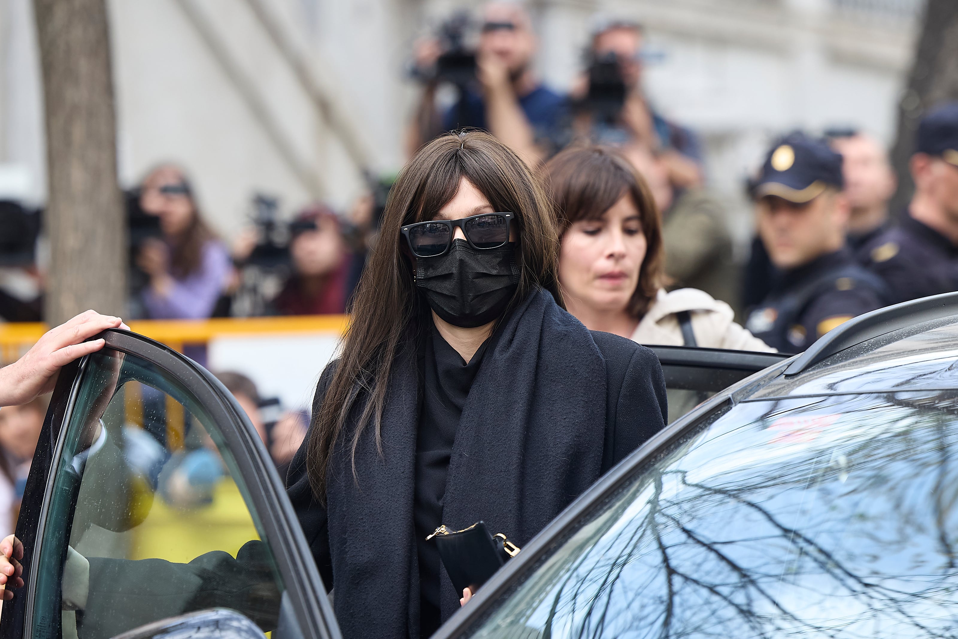 Jessica Rodríguez, expareja de Ábalos, al salir este martes del Tribunal Supremo en Madrid tras sentarse en el banquillo por presuntas irregularidades en los contratos de mascarillas durante la pandemia
