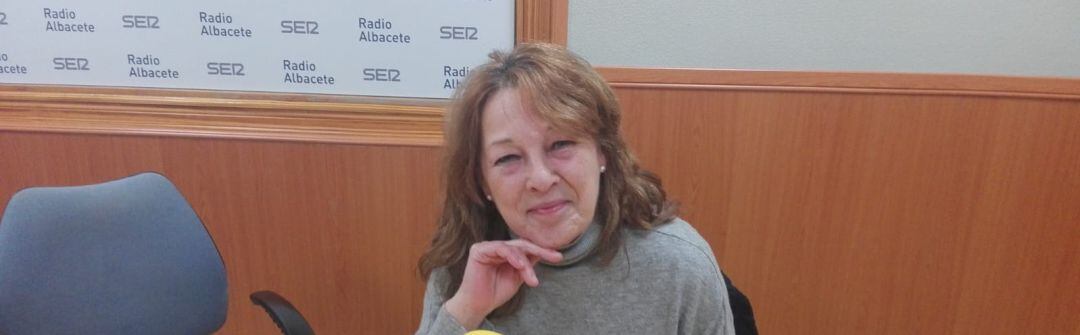 Pilar Tercero en los estudios de Radio Albacete